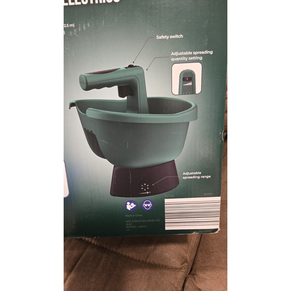 Ferrex Electric Handheld Spreader Seed Fertilizer Salt Sand Tested Working 3L - Picture 6 of 6